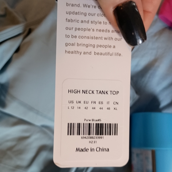 NWT CRZ YOGA Womens Pure Blue Butterluxe U Back Longline Sports Bra - Picture 10 of 10